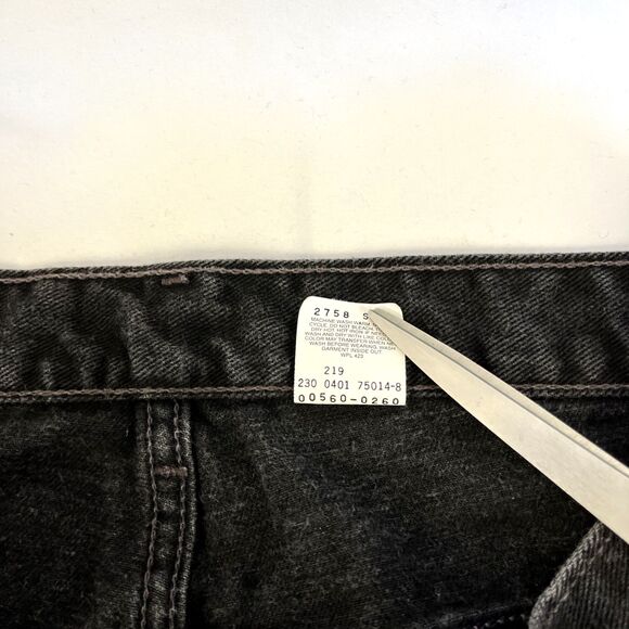 Vintage Y2K Levi’s 560 Black Denim Jeans Size 38x30 Loose Fit Tapered Leg - Picture 5 of 8